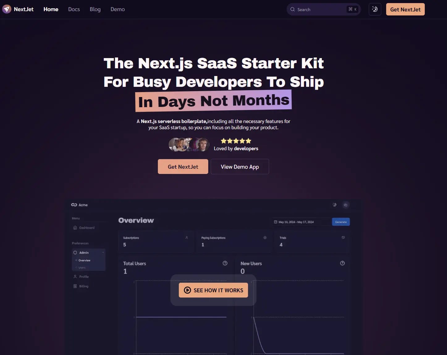 NextJet, The Next.js SaaS Starter Kit For Busy Developers To Ship In Days Not Months